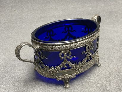 Petite jardinière en argent interieur verre...