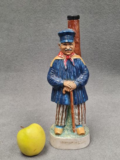 Bouteille en grés décor paysan
H. 33cm