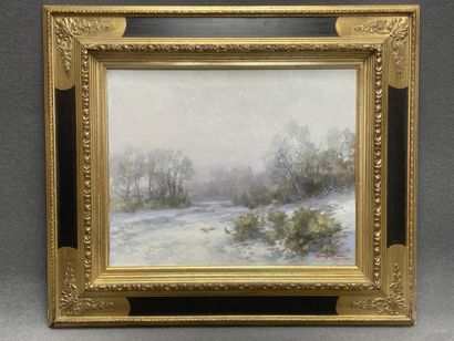 Ecole européenne XX°
Paysage d'hiver aux...