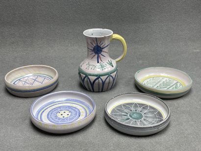 Anne PETROFF.
Pichet et quatre coupes en...