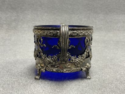Petite jardinière en argent interieur verre...