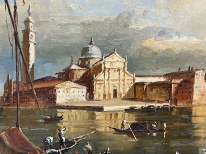 E. JACOB ( XX°)
Vue de Venise.
huile sur...