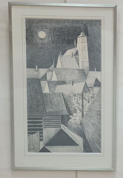 SMOLIK ( XX°)
Eglise de village.
Dessin au...