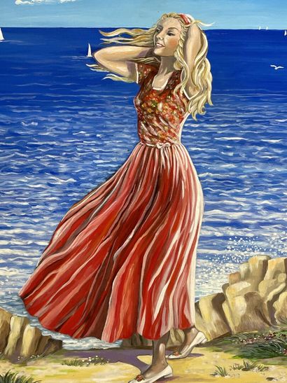 Rose Marie BONDOUX ( 1952) 
Femme sur la...