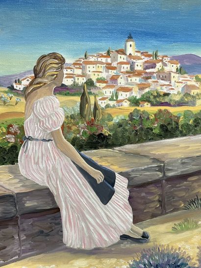 Rose Marie BONDOUX ( 1952) 
Femme devant...