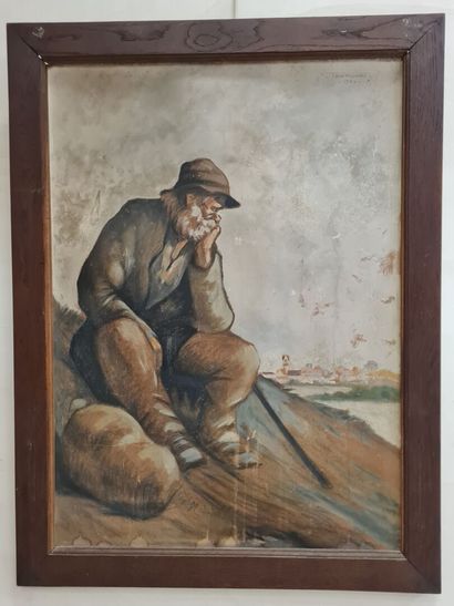 Georges TOURNON (1895-1961) 
Le Vagabond
Pastel...