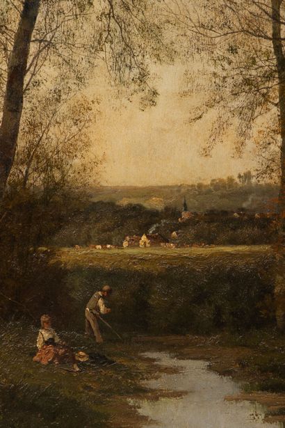 Eugène Victor DE FLOGNY (1825-1879) 
Pécheur...