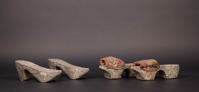 Deux paires de socques Turques de hammam...
