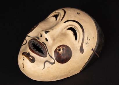 Masque japonais de théâtre No en papier mâché,...