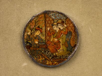 IRAN - Fin du XIXe siècle. 
Art Kadjar -...