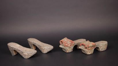 Deux paires de socques Turques de hammam...