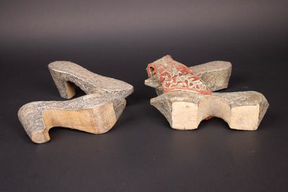 Deux paires de socques Turques de hammam...