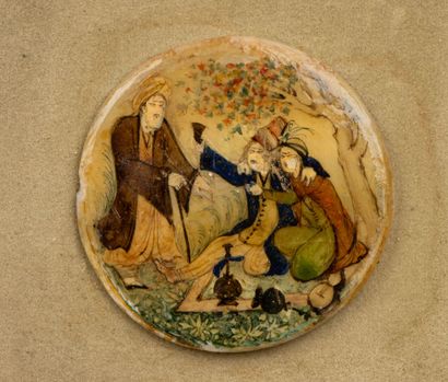 IRAN - Fin du XIXe siècle. 
Art Kadjar -...