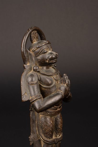 INDE du Sud - XIXe siècle. 
Hanumân
Statuette...