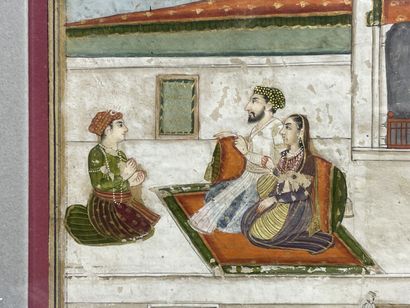 INDE MOGHOLE - XVIIIe siècle. 
Miniature...