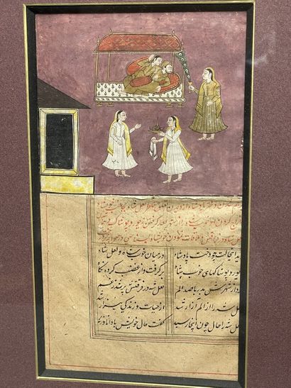 INDE MOGHOLE - XVIIIe siècle. 
deux miniatures

-...