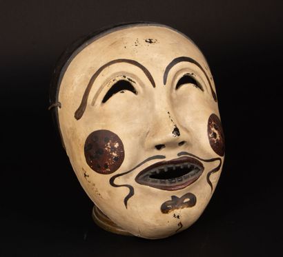 Masque japonais de théâtre No en papier mâché,...