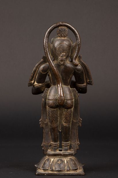 INDE du Sud - XIXe siècle. 
Hanumân
Statuette...