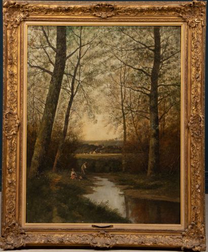 Eugène Victor DE FLOGNY (1825-1879) 
Pécheur...