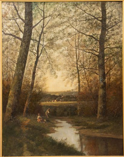Eugène Victor DE FLOGNY (1825-1879) 
Pécheur...