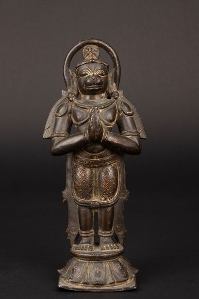 INDE du Sud - XIXe siècle. 
Hanumân
Statuette...