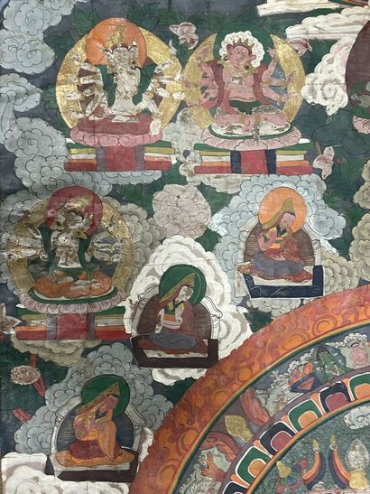 TIBET ou NEPAL début XX°
Thangka boudhiste...
