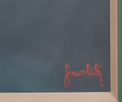 SMOLIK ( XX°)
Bord de route.
Pastel signé...