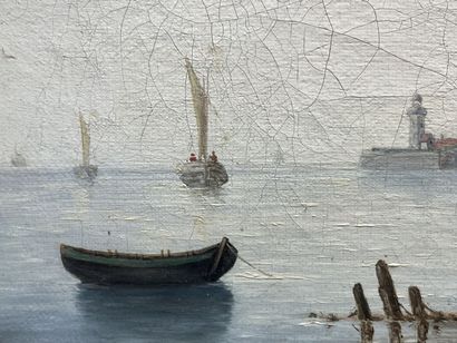 Ecole Française du XIX siècle 
Pêche aux...