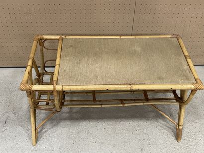 Salon en rotin : 
Trois fauteuils, deux fauteuils...