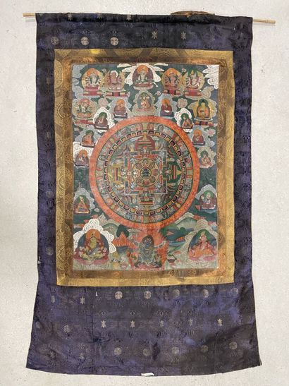 TIBET ou NEPAL début XX°
Thangka boudhiste...