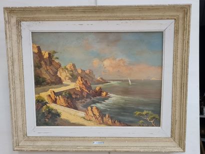 Lucien POTRONAT (1889-1974) 
Vue de la mer...