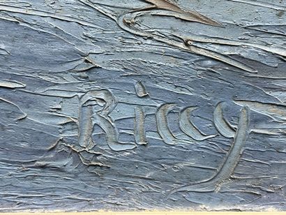 RICCY (XXe)
Voiliers au port. 
huile sur...