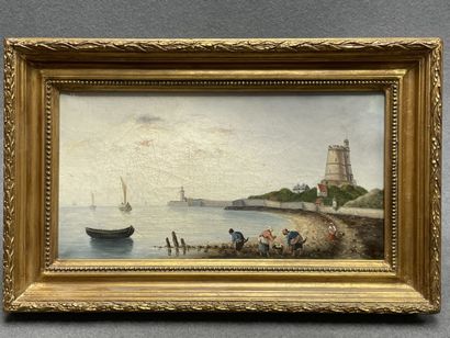Ecole Française du XIX siècle 
Pêche aux...