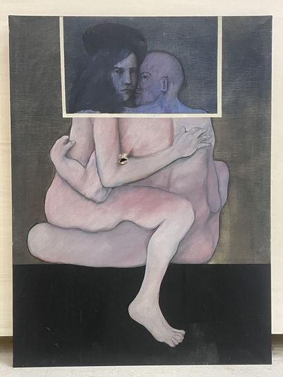 Joseph Goskrzynski. 
Couple. 
huile sur toile....