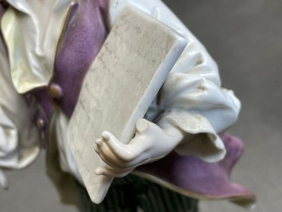 Deux sculptures en porcelaine allemande :...