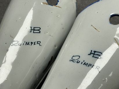 Lot de faïences de Quimper :

Paire de bouquetières...