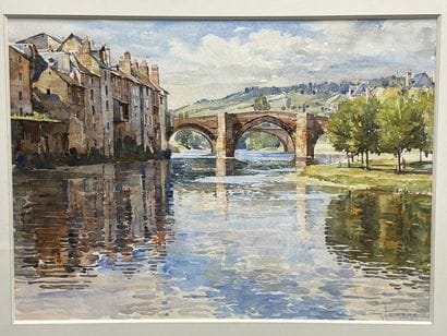 LEMAIRE ( fin XX°)
Espalion.
Aquarelle encadrée,...