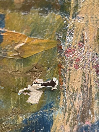 le cours de peinture. 
huile sur toile.
55...