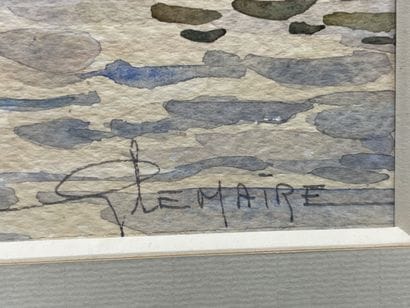 LEMAIRE ( fin XX°)
Espalion.
Aquarelle encadrée,...