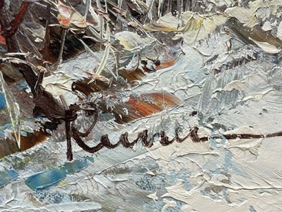 Jeune filles dans les dunes. 
huile sur toile,...