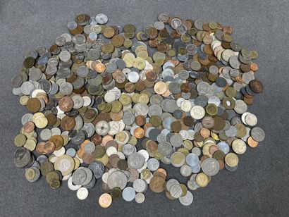 Lot de pièces de monnaie françaises et é...