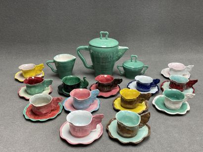 Service à café en céramique, années 1980
Théière,...