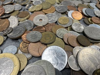 Lot de pièces de monnaie françaises et é...