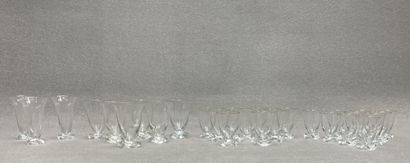 Partie de service de verres: 
-Trois flutes....