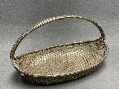 Corbeille en métal tressée, Porte bouteille...