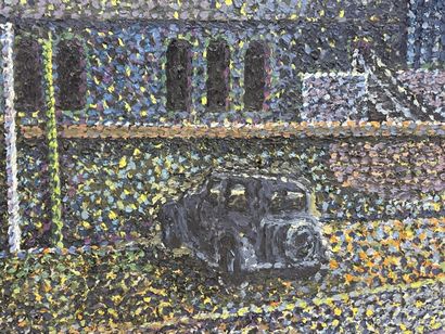 Ecole Française milieu XX°
Usine. 
huile...