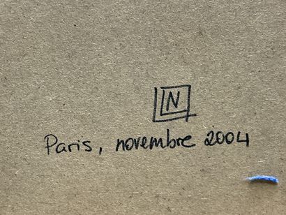 Vue de Paris. 
Pastel encadré monogrammé...