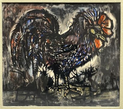 Ecole française des années 1950.
Coq.
Fixé...