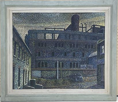 Ecole Française milieu XX°
Usine. 
huile...