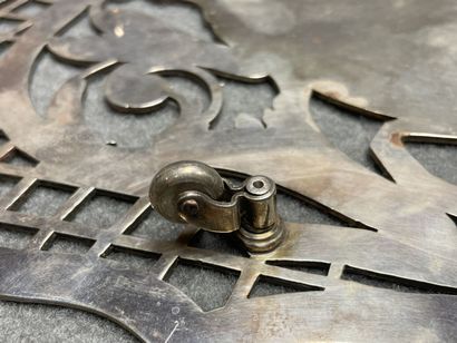 Corbeille en métal tressée, Porte bouteille...